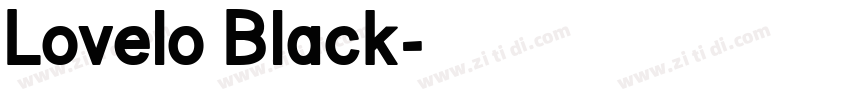 Lovelo Black字体转换
